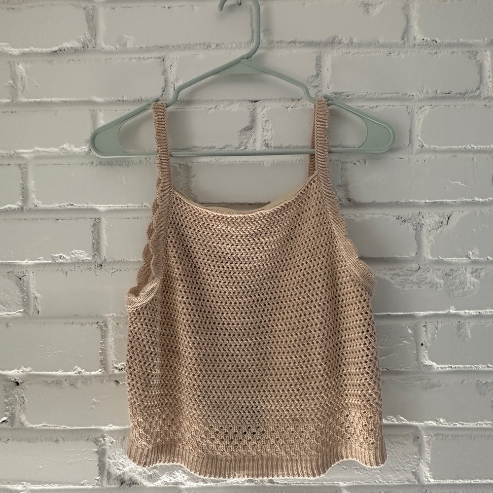 House of Harlow 1960 Medium Crocheted Crop Top